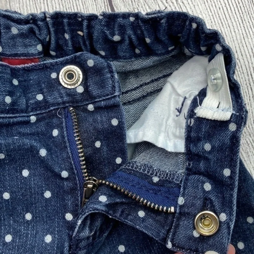 Arizona Jeans Co Skinny Jeans Toddler Girls Size 4T Polka Dot Blue Denim